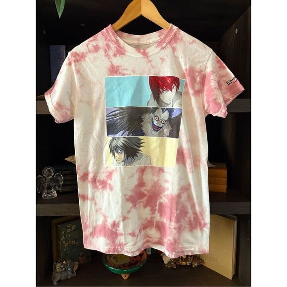 NWT Urban Outfitters Death Note Panels Pink Tie Dye T-Shirt Size Small - Picture 3 of 6